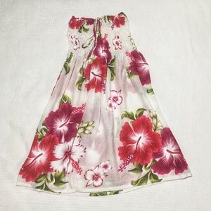Floral Dress Strapless